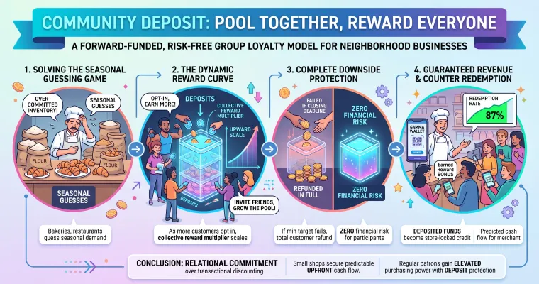 Community Deposit: a forward-funded, risk-free group loyalty model