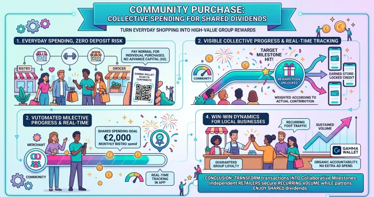 Community Purchase: collective spending for shared dividends
