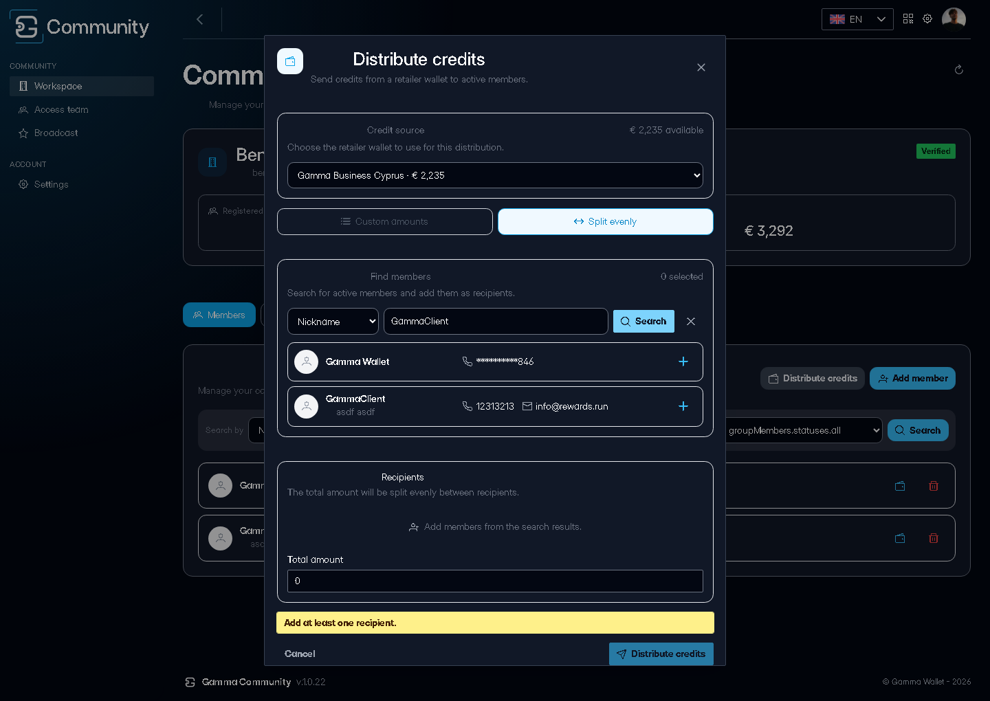 Searching for members