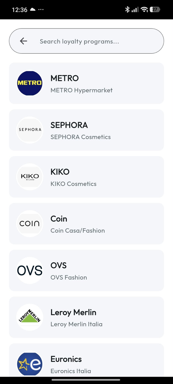 Search loyalty programs